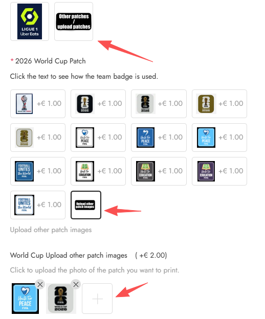 Custom patch upload option