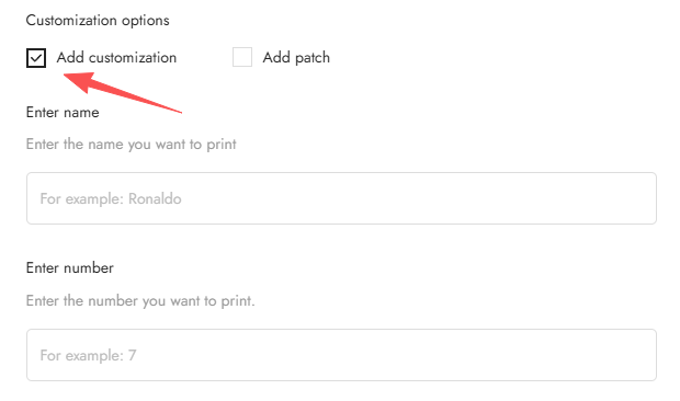 Custom name and number input interface